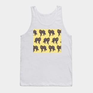 Mandrill on Yellow Tank Top